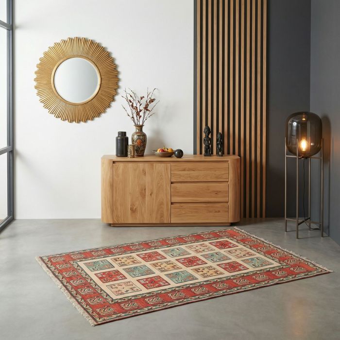 handgewebter Sumackkelim Afschar-Tabii aus Persien Maß 147x95 cm