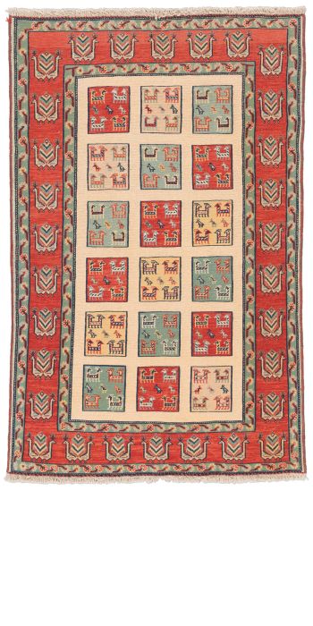 Bild von Afschar-Tabii aus Persien in der Größe 147 x 95 cm