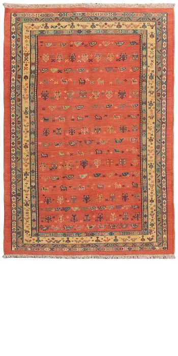 Bild von Afschar-Tabii aus Persien in der Größe 177 x 123 cm