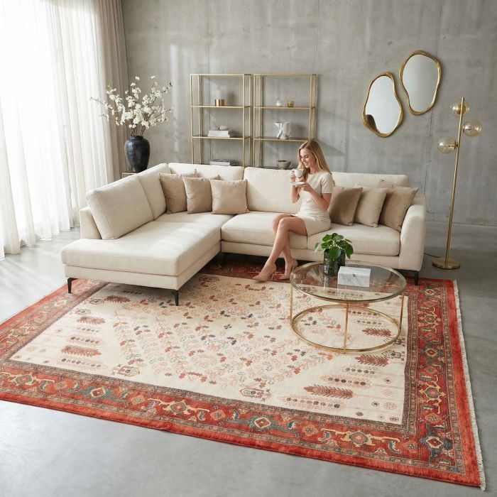 handgeknüpfter Orienteppich Ghadimi aus Persien Maß 380x295 cm