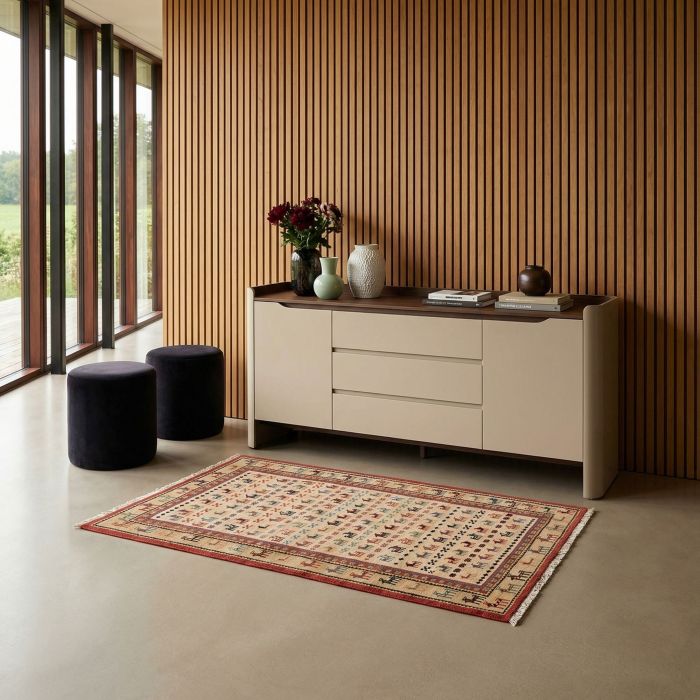 handgewebter Sumackkelim Afschar-Tabii aus Persien Maß 151x80 cm