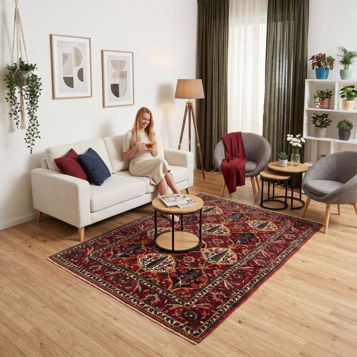 handgeknüpfter Orienteppich Bachtiar aus Persien Maß 206x147 cm