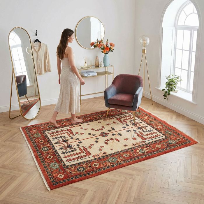handgeknüpfter Orienteppich Ghadimi aus Persien Maß 206x153 cm