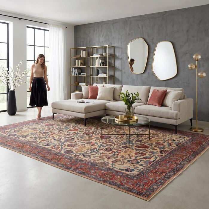 handgeknüpfter Orienteppich Täbriz aus Persien Maß 360x258 cm