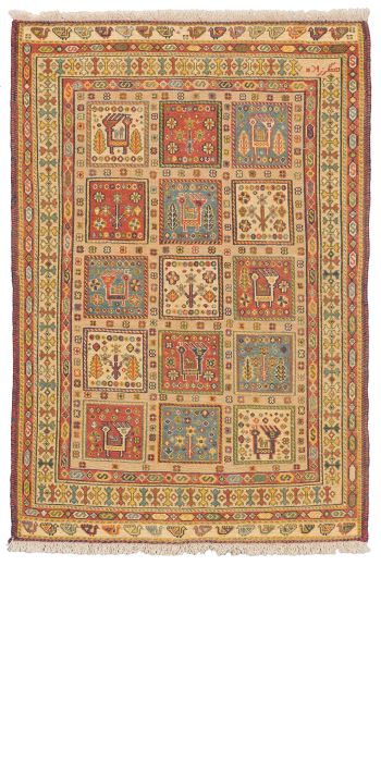 Bild von Afschar-Tabii aus Persien in der Größe 123 x 84 cm