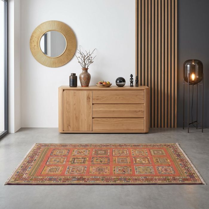 handgewebter Sumackkelim Afschar-Tabii aus Persien Maß 192x108 cm