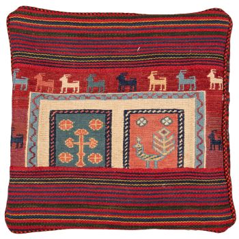 Bild von Afschar-Tabii-Kissen aus Persien in der Größe 45 x 43 cm