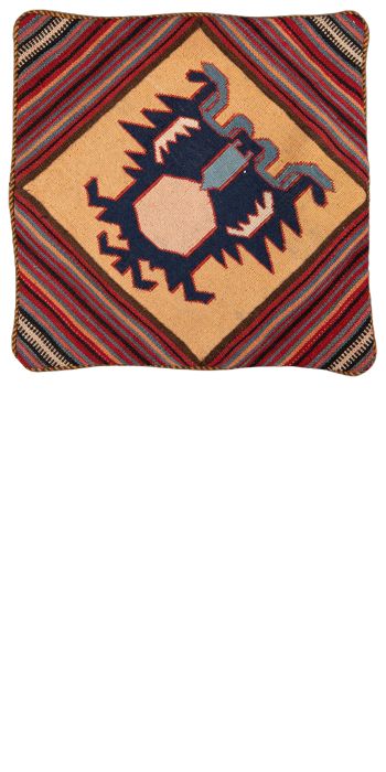 Bild von Afschar-Tabii-Kissen aus Persien in der Größe 45 x 45 cm