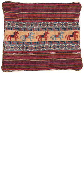 Bild von Afschar-Tabii-Kissen aus Persien in der Größe 45 x 40 cm