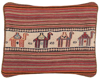 Bild von Afschar-Tabii-Kissen aus Persien in der Größe 41 x 31 cm