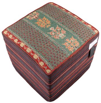 Bild von Afschar-Tabii-Sitzwürfel aus Persien in der Größe 50 x 50 cm
