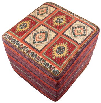 Bild von Afschar-Tabii-Sitzwürfel aus Persien in der Größe 50 x 50 cm