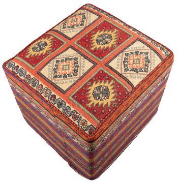 Bild von Afschar-Tabii-Sitzwürfel aus Persien in der Größe 50 x 47 cm
