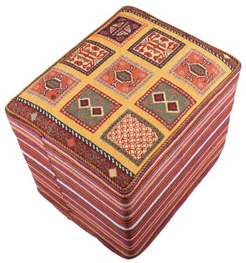 Bild von Afschar-Tabii-Sitzwürfel aus Persien in der Größe 50 x 42 cm