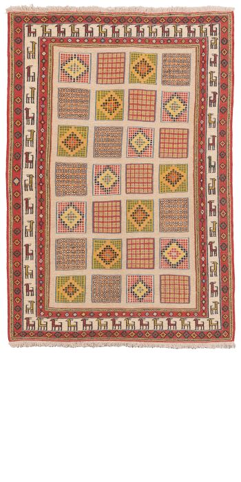 Bild von Afschar-Tabii aus Persien in der Größe 144 x 100 cm