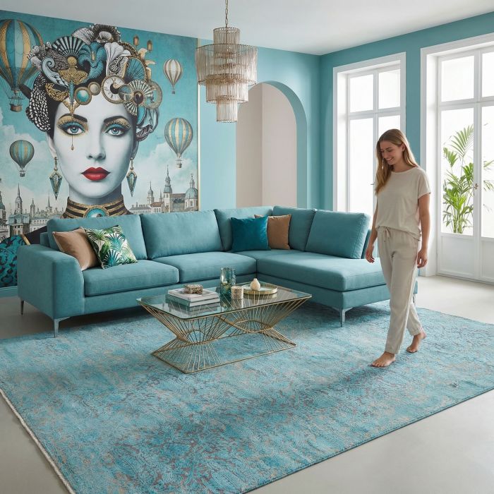 handgeknüpfter Orienteppich Eterno aus Indien Maß 380x263 cm