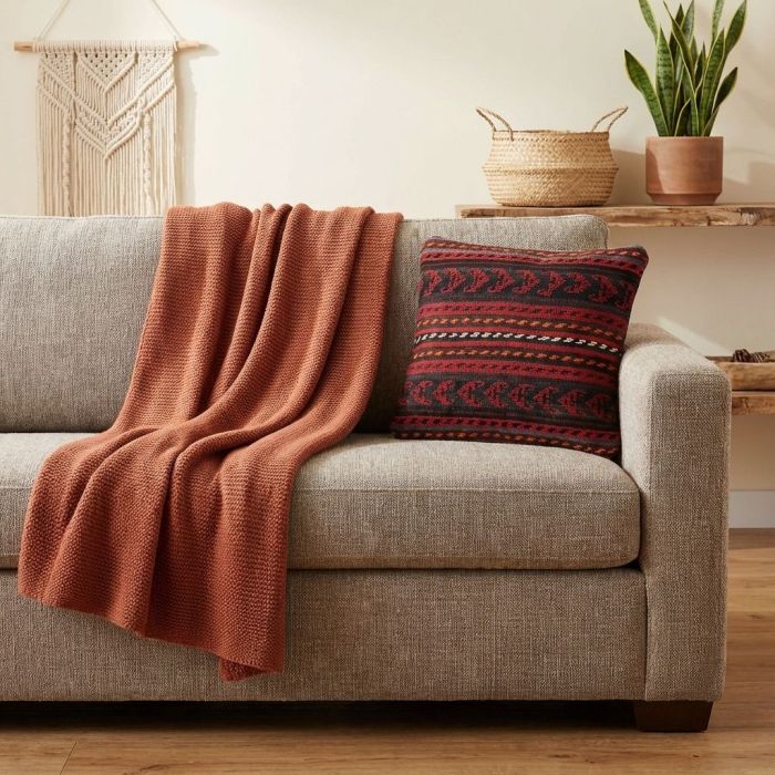 handgewebter Kelim Schahsawan-Kissen aus Persien Maß 53x50 cm