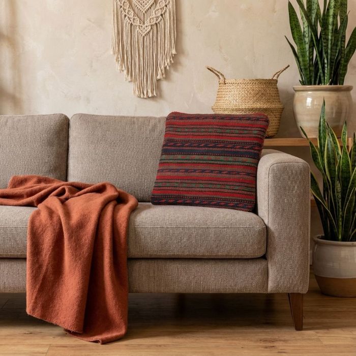 handgewebter Kelim Schahsawan-Kissen aus Persien Maß 43x43 cm