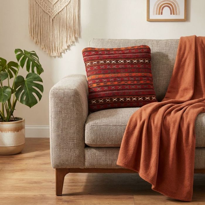 handgewebter Kelim Schahsawan-Kissen aus Persien Maß 45x45 cm