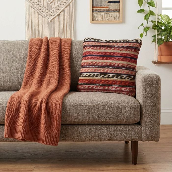 handgewebter Kelim Schahsawan-Kissen aus Persien Maß 45x42 cm