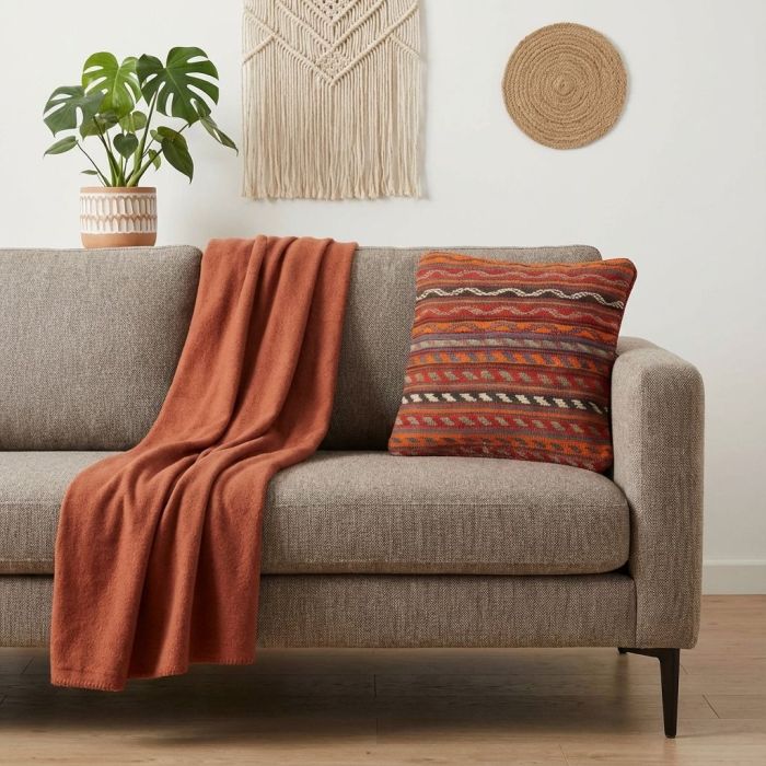 handgewebter Kelim Schahsawan-Kissen aus Persien Maß 50x48 cm