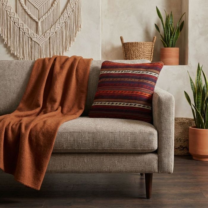 handgewebter Kelim Schahsawan-Kissen aus Persien Maß 55x53 cm