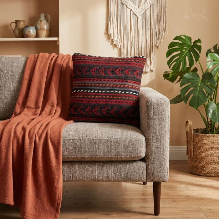 handgewebter Kelim Schahsawan-Kissen aus Persien Maß 53x53 cm