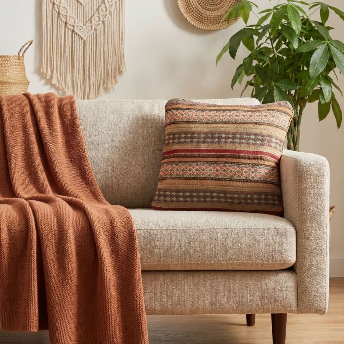 handgewebter Kelim Schahsawan-Kissen aus Persien Maß 47x42 cm