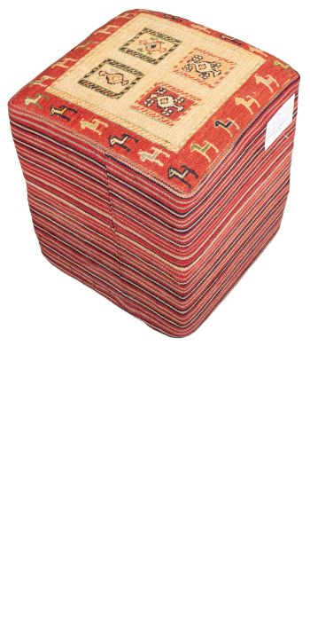 Bild von Afschar-Tabii-Sitzwürfel aus Persien in der Größe 40 x 40 cm