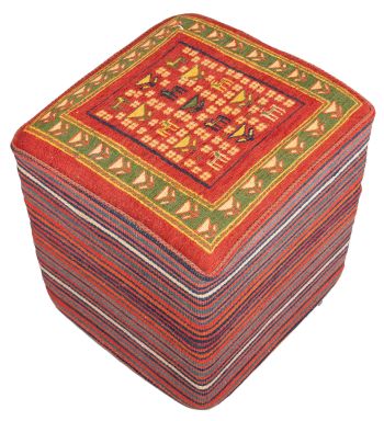 Bild von Afschar-Tabii-Sitzwürfel aus Persien in der Größe 42 x 42 cm