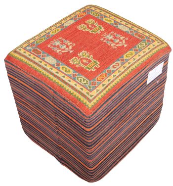 Bild von Afschar-Tabii-Sitzwürfel aus Persien in der Größe 49 x 45 cm