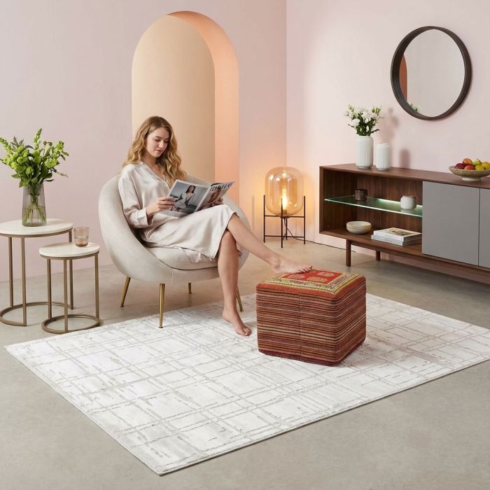 handgewebter Sumackkelim Afschar-Tabii-Sitzwürfel aus Persien Maß 53x50 cm