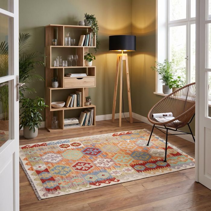 handgewebter Kelim Ghazghar aus Afghanistan Maß 150x106 cm