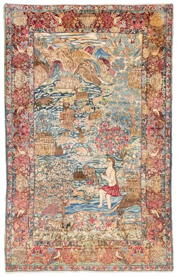 Bild von Kirman aus Persien in der Größe 228 x 144 cm