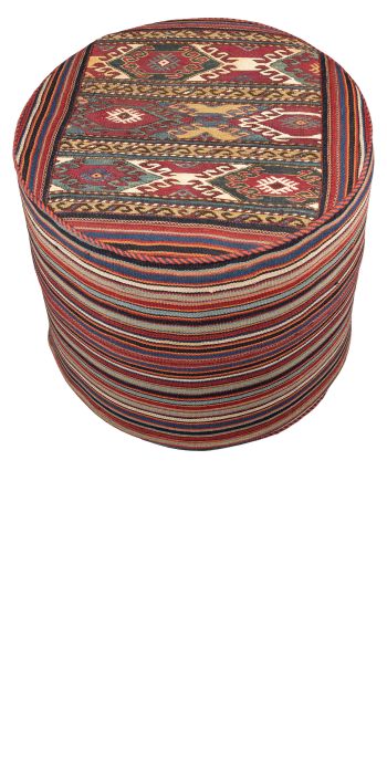 Bild von Schahsawan-Hocker aus Persien in der Größe 47 x 47 cm