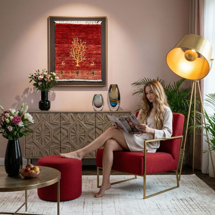 handgeknüpfter Orienteppich Bidjar-Novum aus Persien Maß 56x51 cm