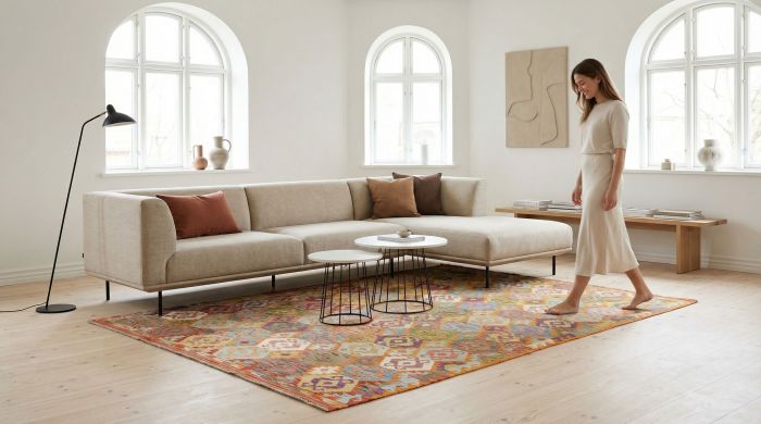 handgewebter Kelim Ghazghar aus Afghanistan Maß 300x210 cm