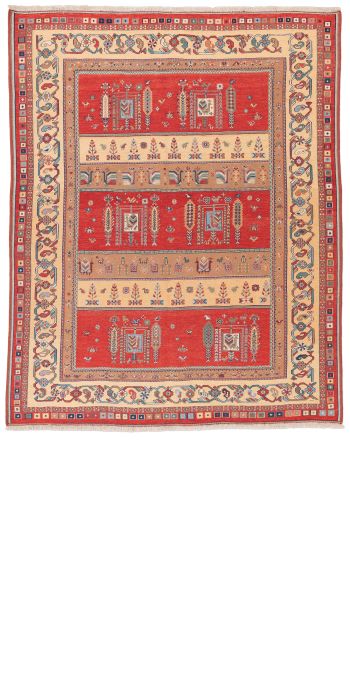 Bild von Afschar-Tabii aus Persien in der Größe 244 x 197 cm