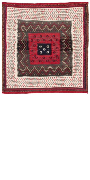 Bild von Sofreh aus Persien in der Größe 146 x 141 cm