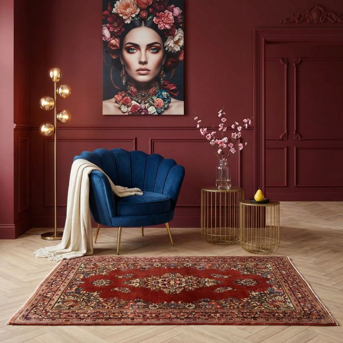 handgeknüpfter Orienteppich Sarough aus Persien Maß 154x102 cm