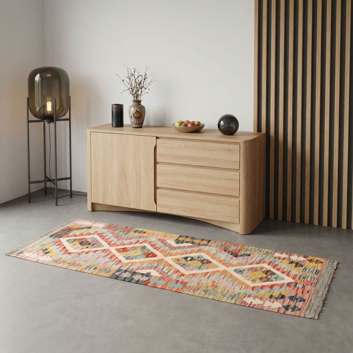 handgewebter Kelim Ghazghar aus Afghanistan Maß 175x64 cm