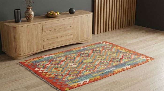 handgewebter Kelim Ghazghar aus Afghanistan Maß 156x104 cm