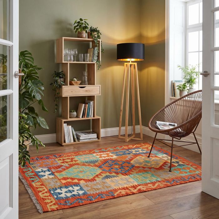 handgewebter Kelim Ghazghar aus Afghanistan Maß 143x102 cm