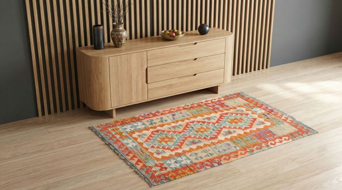 handgewebter Kelim Ghazghar aus Afghanistan Maß 152x103 cm