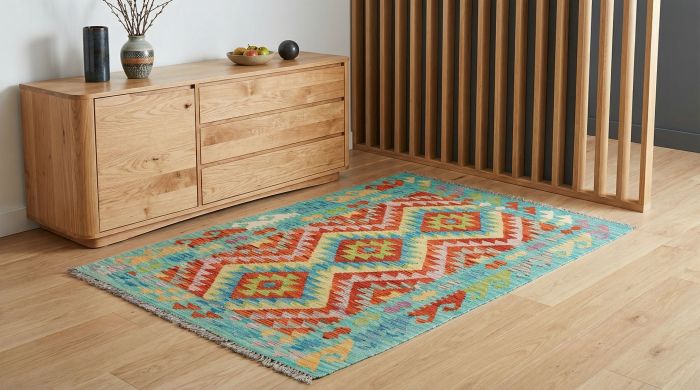 handgewebter Kelim Ghazghar aus Afghanistan Maß 163x102 cm