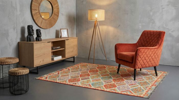 handgewebter Kelim Ghazghar aus Afghanistan Maß 200x154 cm