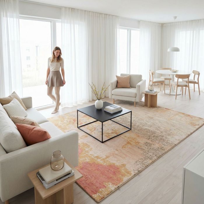 handgeknüpfter Orienteppich Eterno aus Indien Maß 365x275 cm