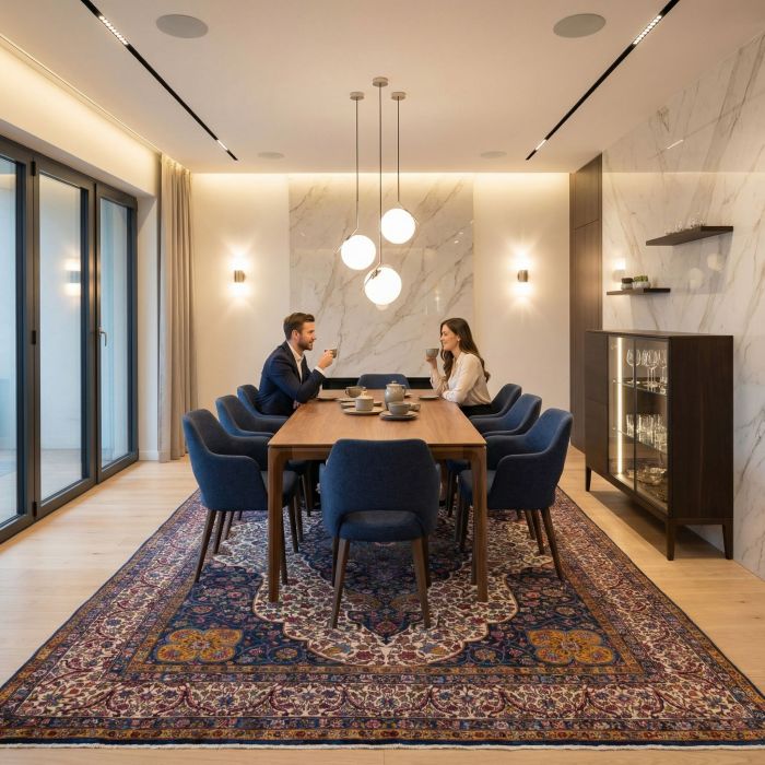 handgeknüpfter Orienteppich Keschan aus Persien Maß 410x290 cm