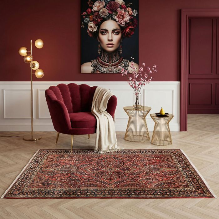 handgeknüpfter Orienteppich Sarough aus Persien Maß 153x102 cm