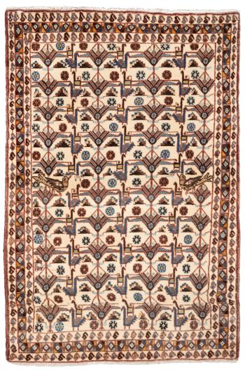 handgeknüpfter Orienteppich Abadeh aus Persien Maß 151x101 cm